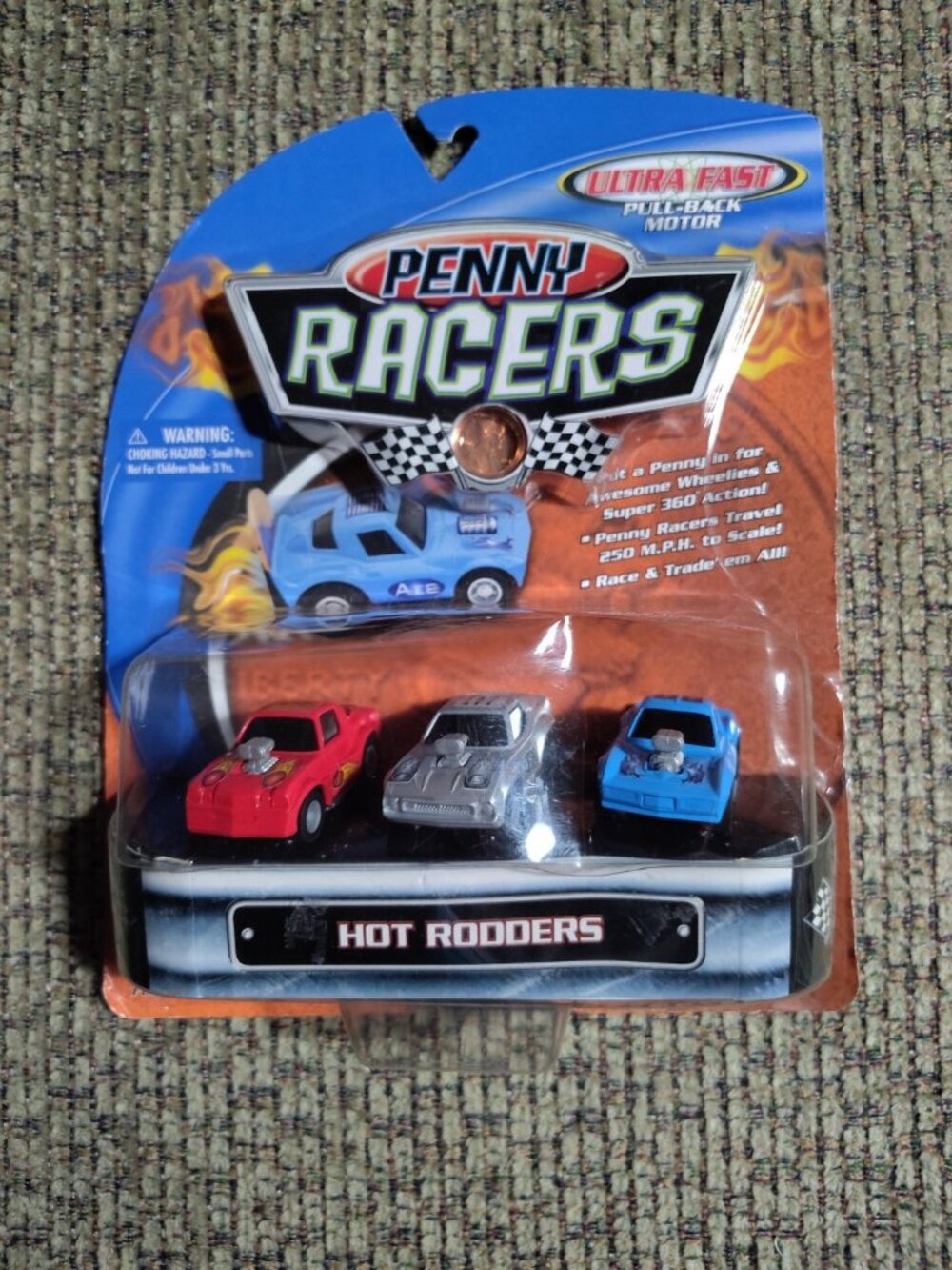 Penny Racers Hot Rodders Series 1 Pull Back Toy Car 3 Pack Vtg 2002 New